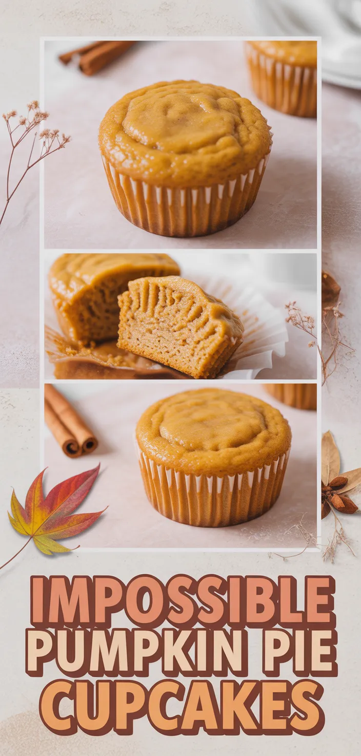 A photo of Impossible Pumpkin Pie Cupcakes Recipe