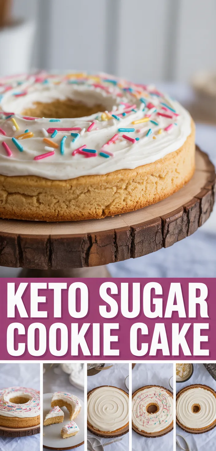 A photo of Keto Sugar Cookie Cake Recipe