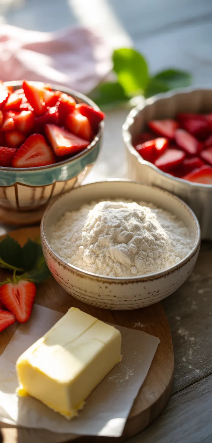 Ingredients photo for Fresh Strawberry Cupcakes Recipe