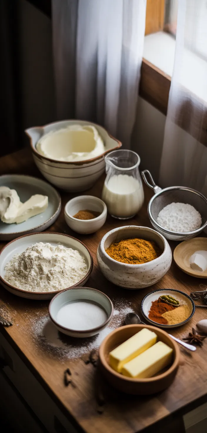 Ingredients photo for Chai Cake With Spiced Cream Cheese Frosting Recipe