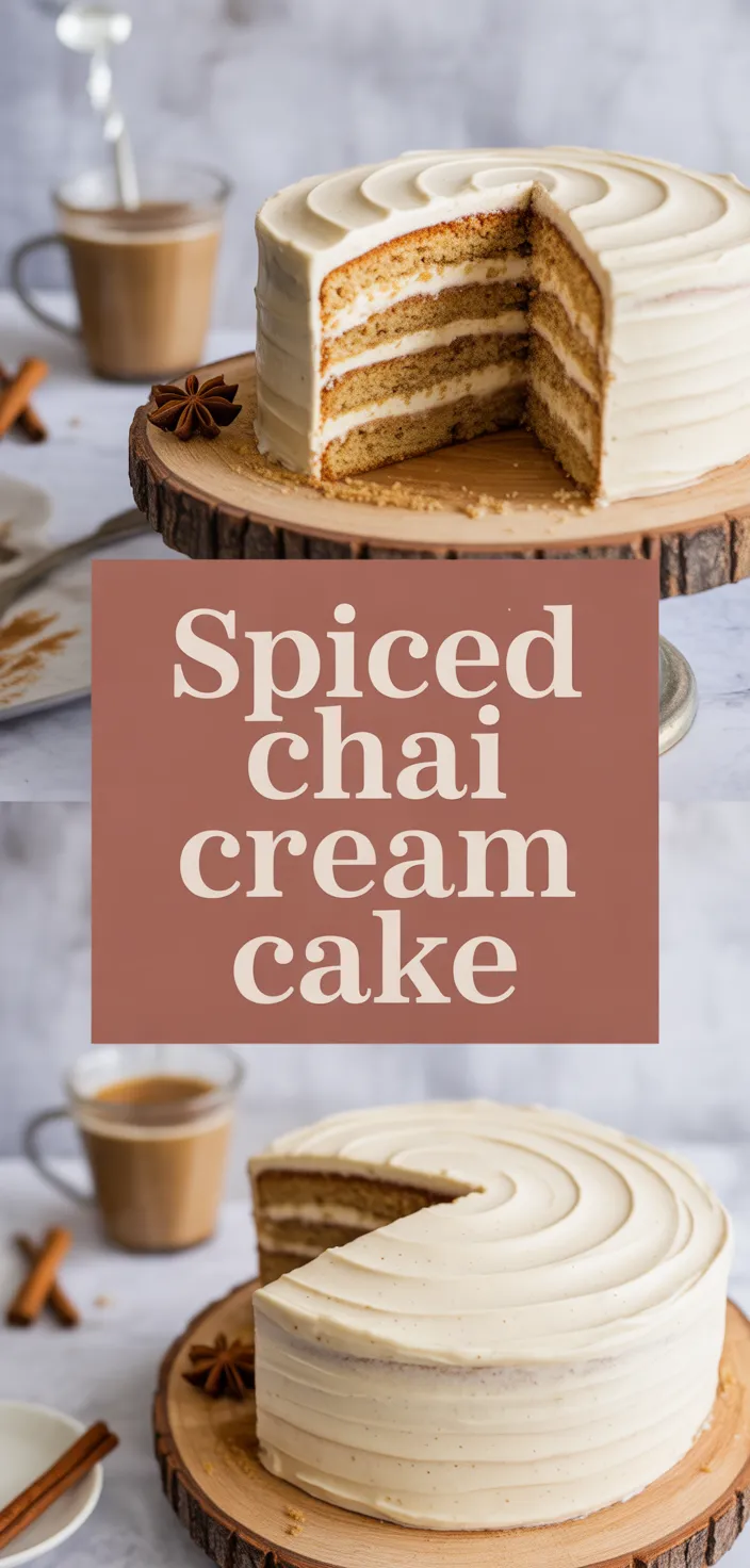 A photo of Chai Cake With Spiced Cream Cheese Frosting Recipe