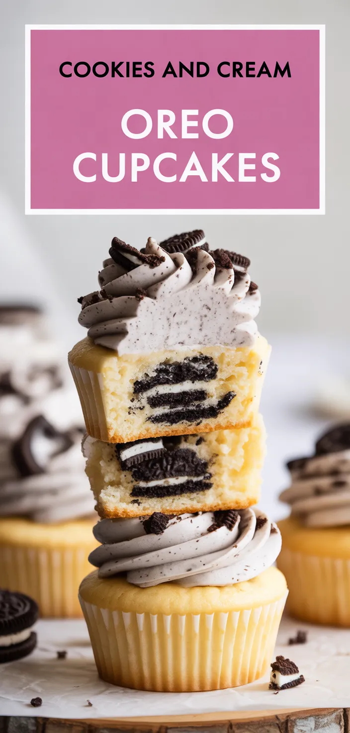 A photo of Cookies And Cream Oreo Cupcakes Recipe
