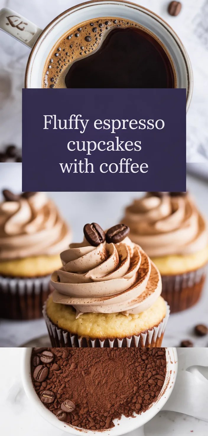 A photo of Fluffy Espresso Cupcakes With Coffee Recipe