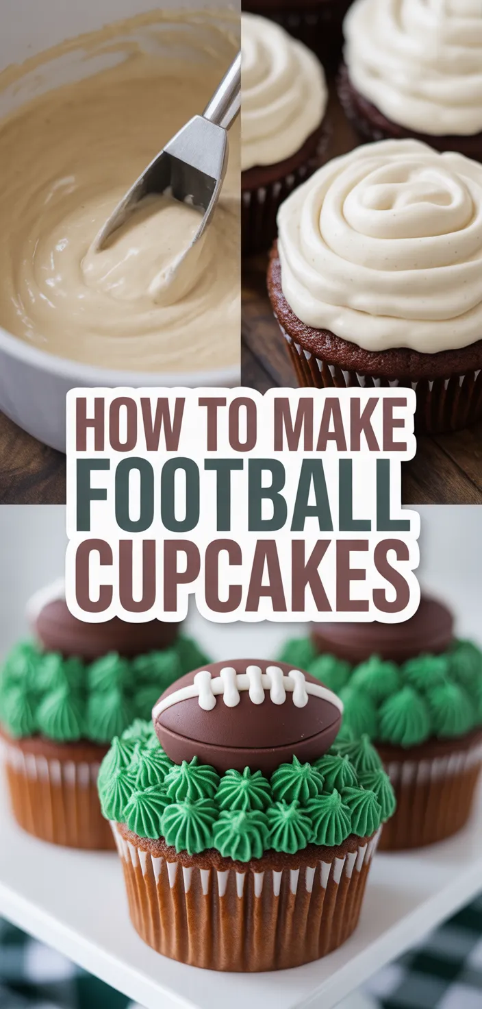 A photo of How To Make Football Cupcakes Recipe