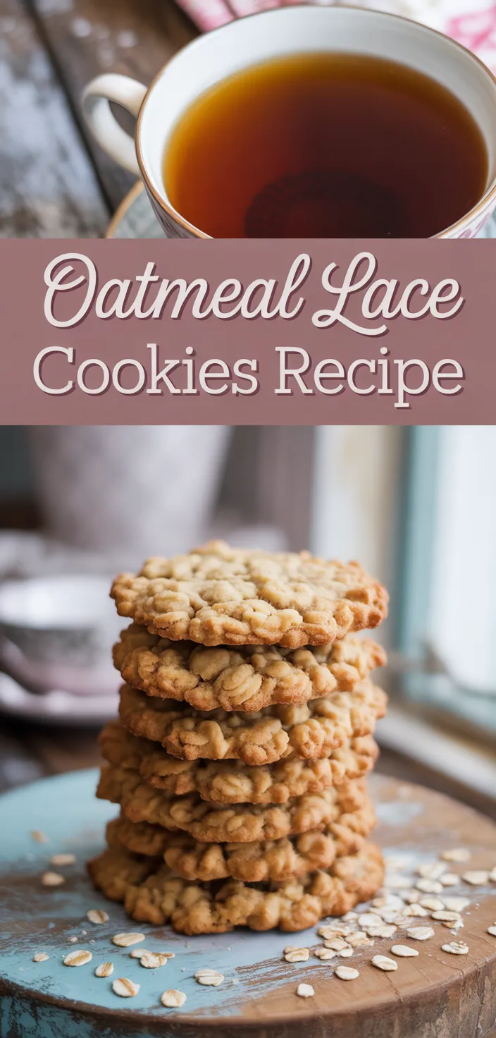 A photo of Oatmeal Lace Cookies Recipe