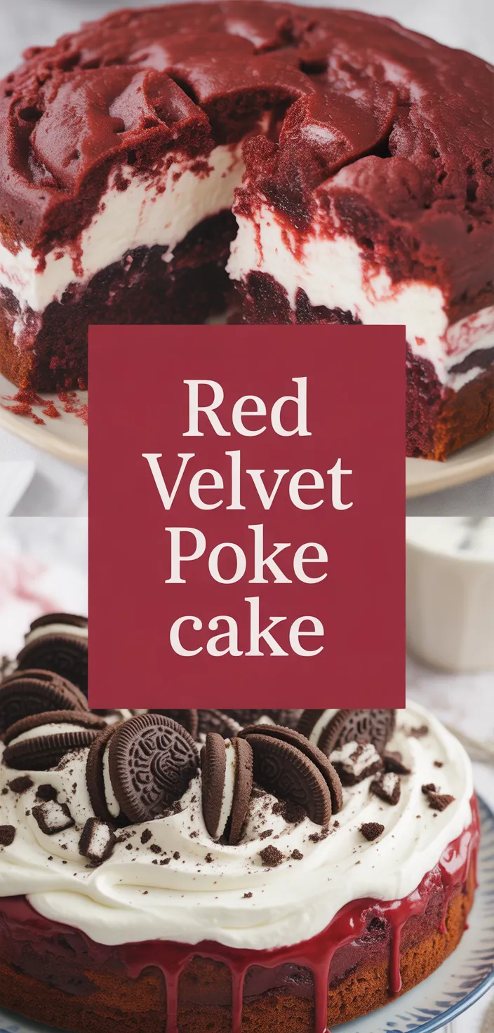 A photo of Red Velvet Poke Cake Recipe