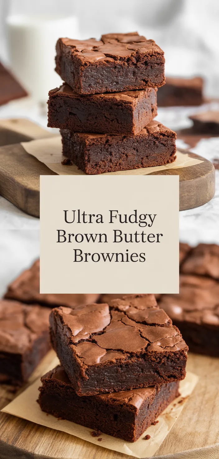 A photo of Ultra Fudgy Brown Butter Brownies Recipe