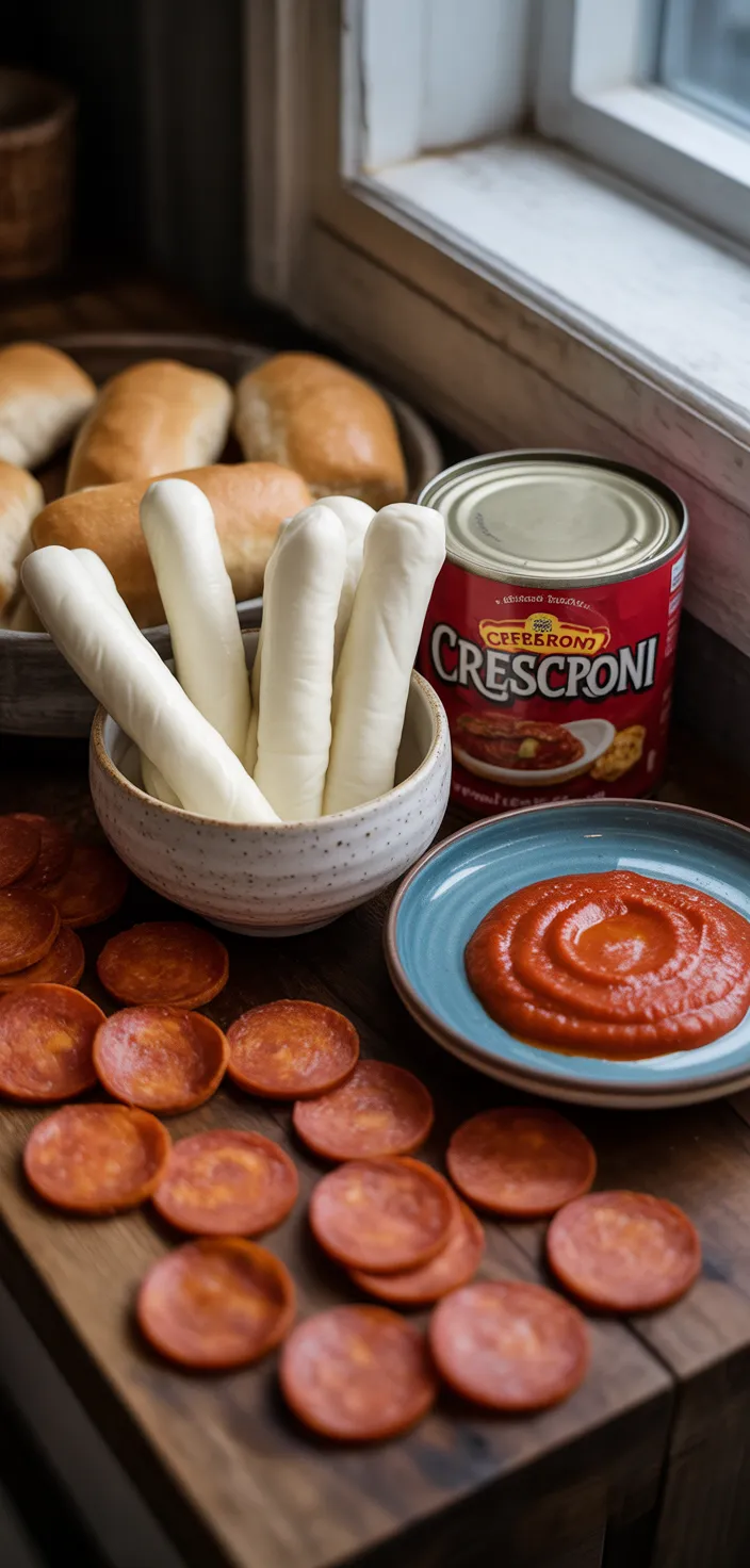 Ingredients photo for Crescent Pepperoni Roll Recipe