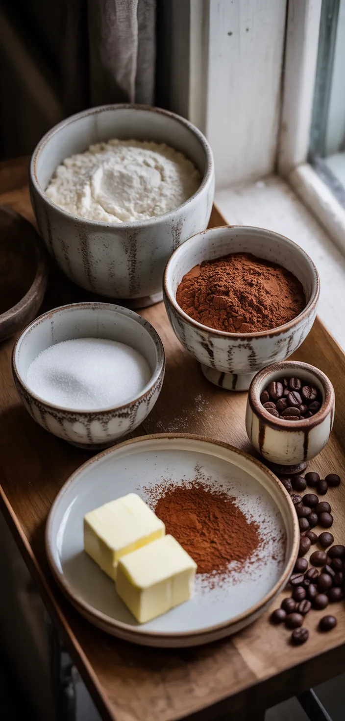 Ingredients photo for Fluffy Espresso Cupcakes With Coffee Recipe