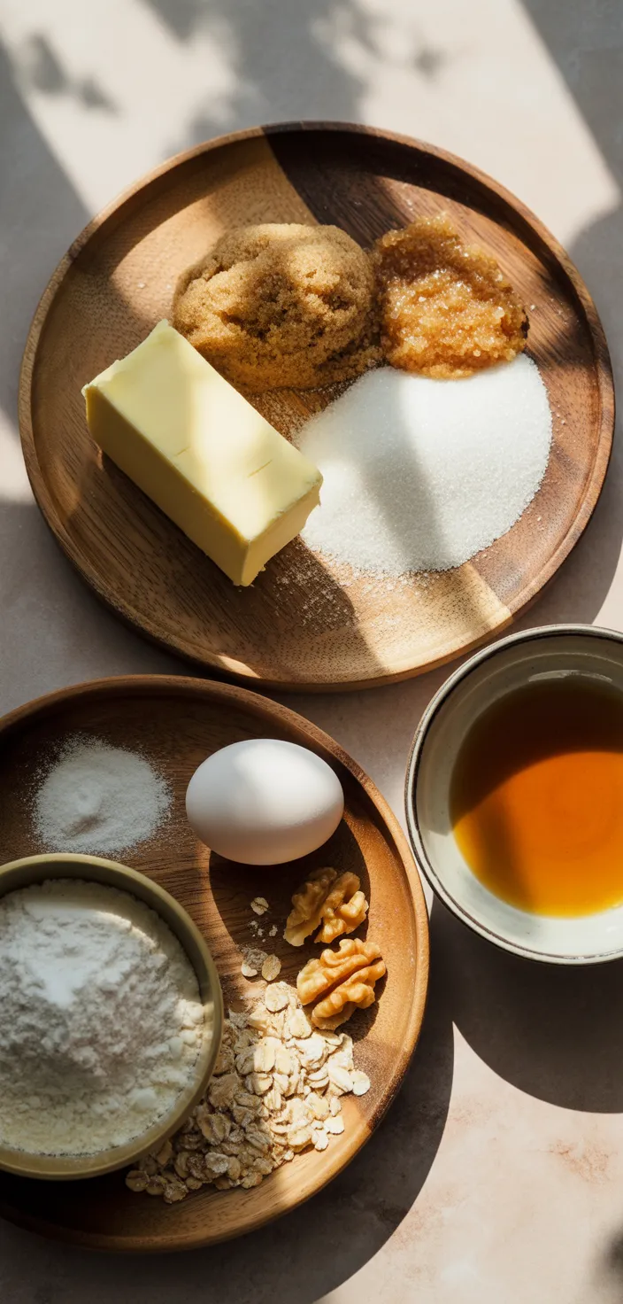 Ingredients photo for Oatmeal Lace Cookies Recipe