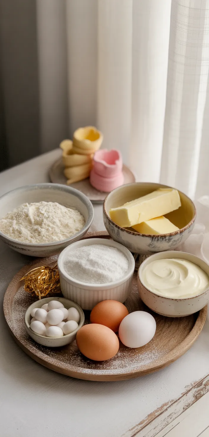 Ingredients photo for Princess Peppa Pig Buttercream Cake #peppapig #peppapigcake #princesscakes #buttercreamcake… Recipe