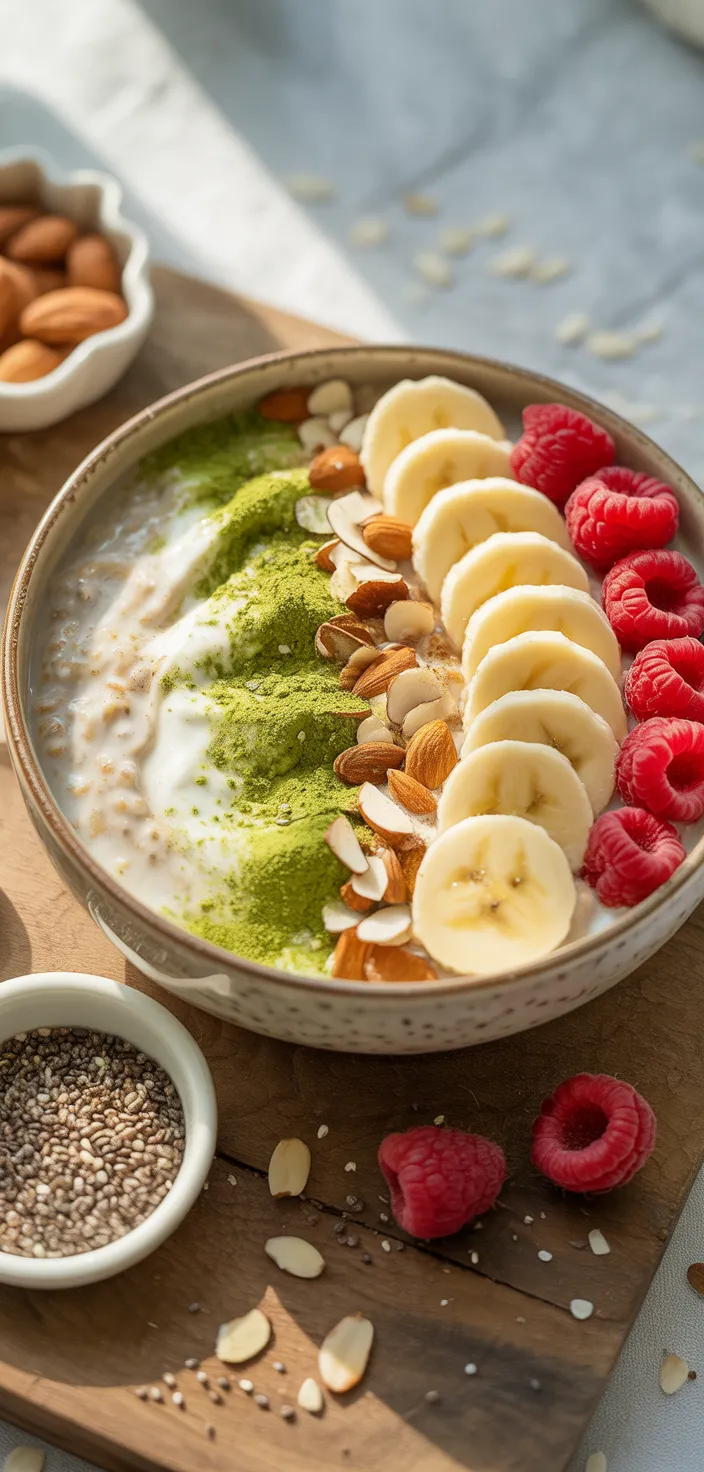 Ingredients photo for The BEST Matcha Overnight Oats Recipe