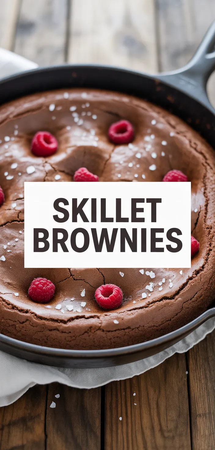 A photo of How To Make The Best Skillet Brownies In Cast Iron Recipe