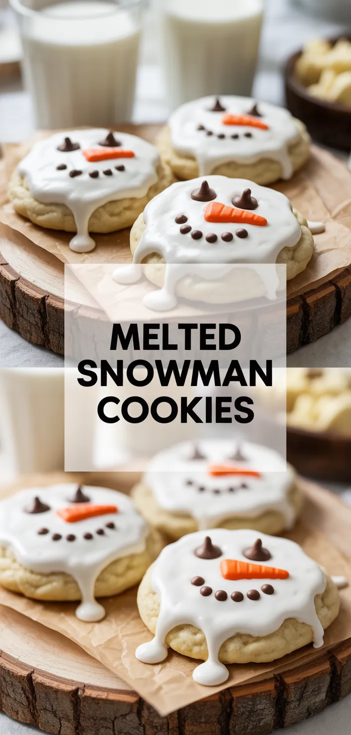 A photo of Melted Snowman Cookies Recipe