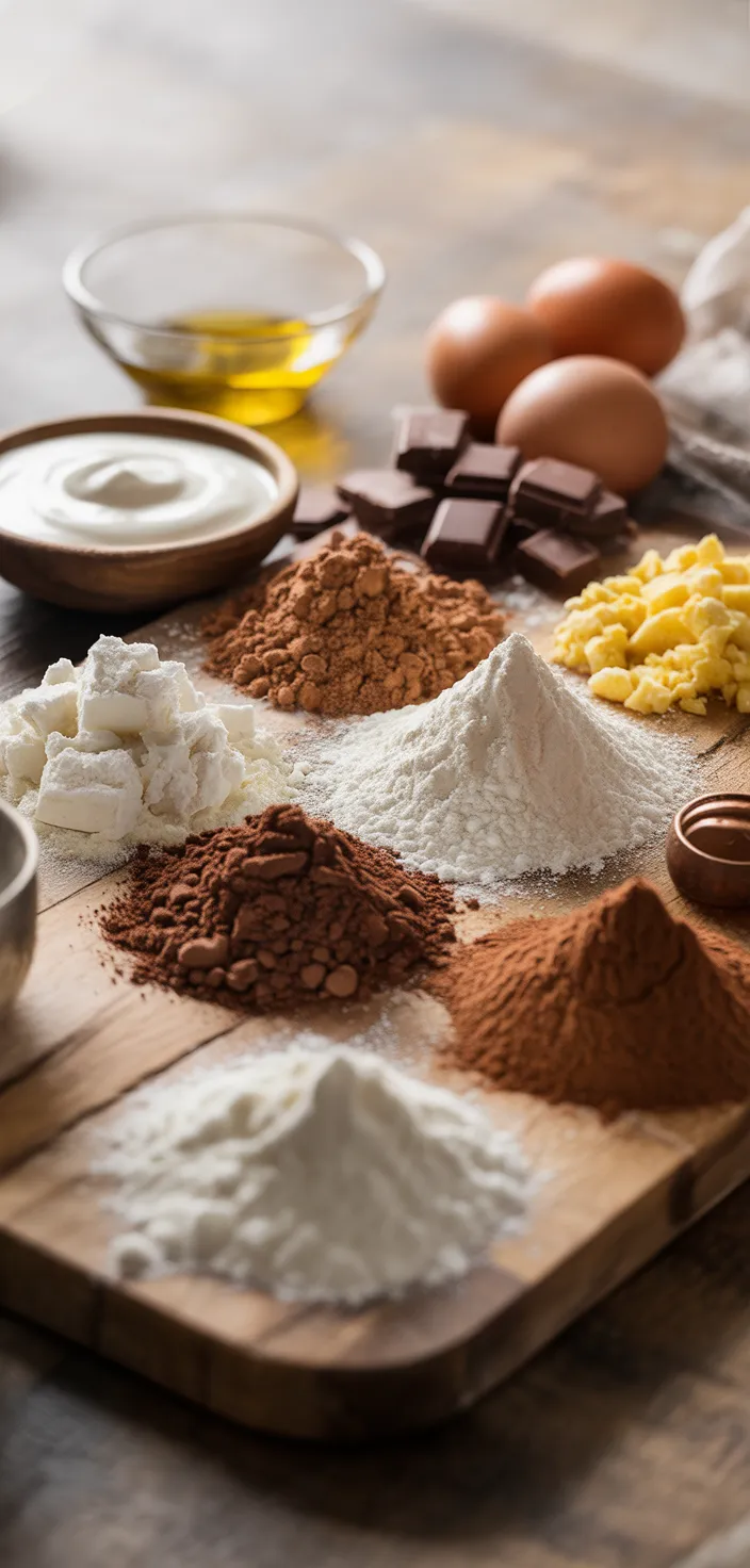 Ingredients photo for Espresso Chocolate Chunk Muffins With Espresso Cream Glaze Recipe