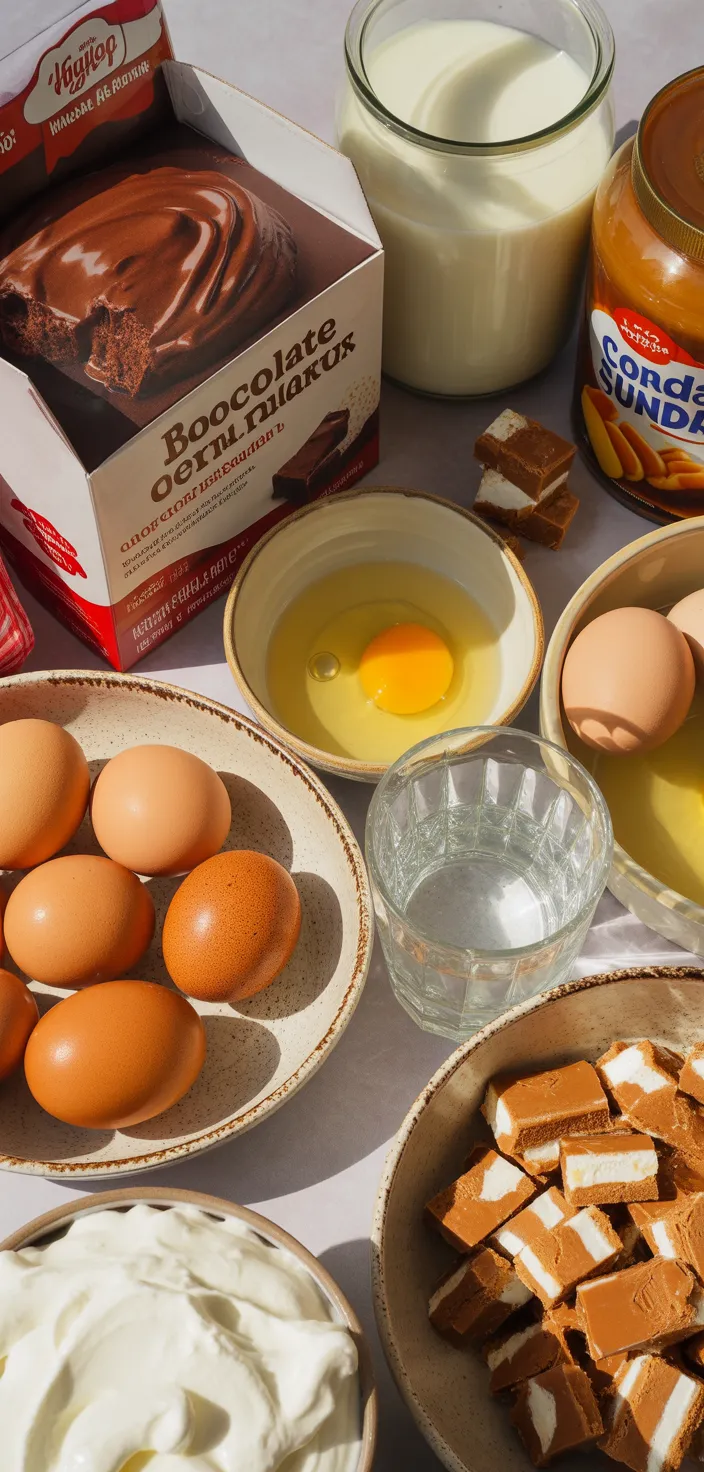 Ingredients photo for Butterfinger Poke Cake Recipe