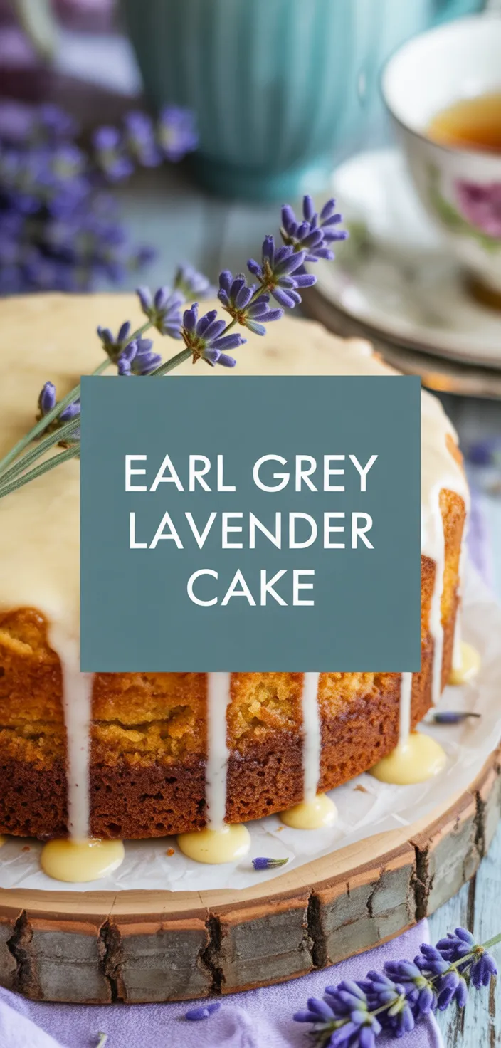A photo of Earl Grey Honey Lavender Tea Cake Recipe On Plum Deluxe