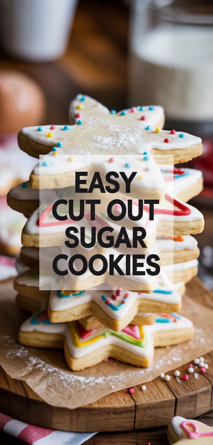 A photo of Easy Cut Out Sugar Cookies Recipe