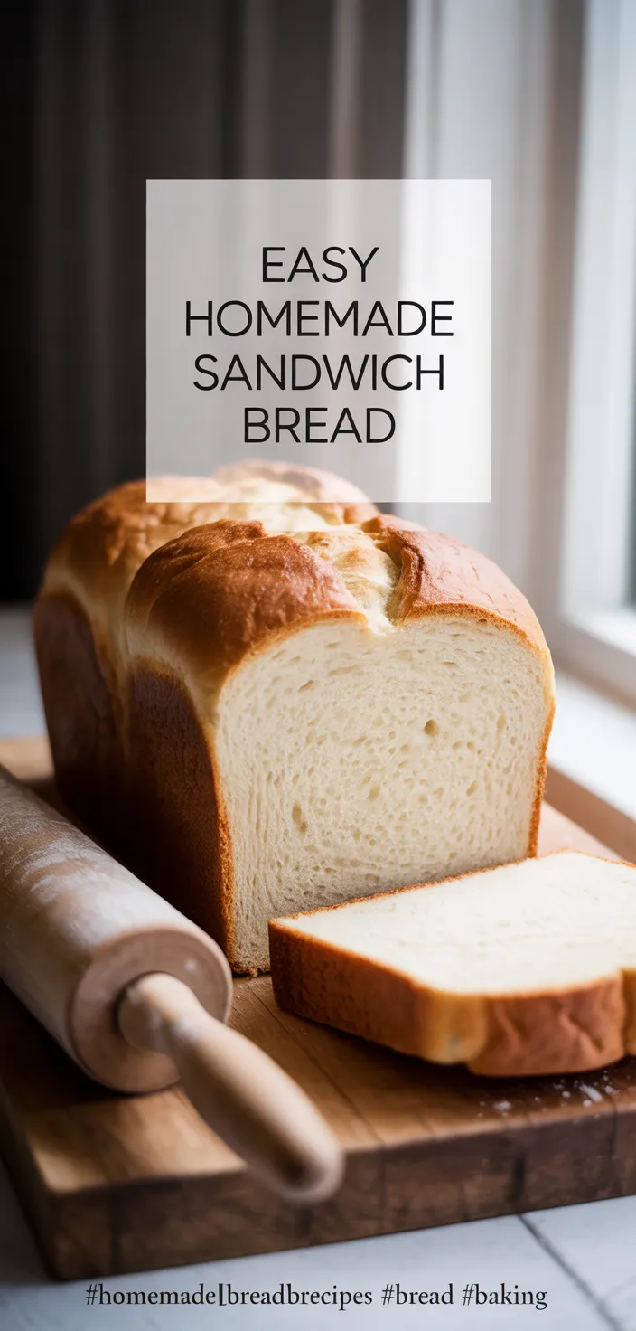A photo of Easy Homemade Sandwich Bread Recipe