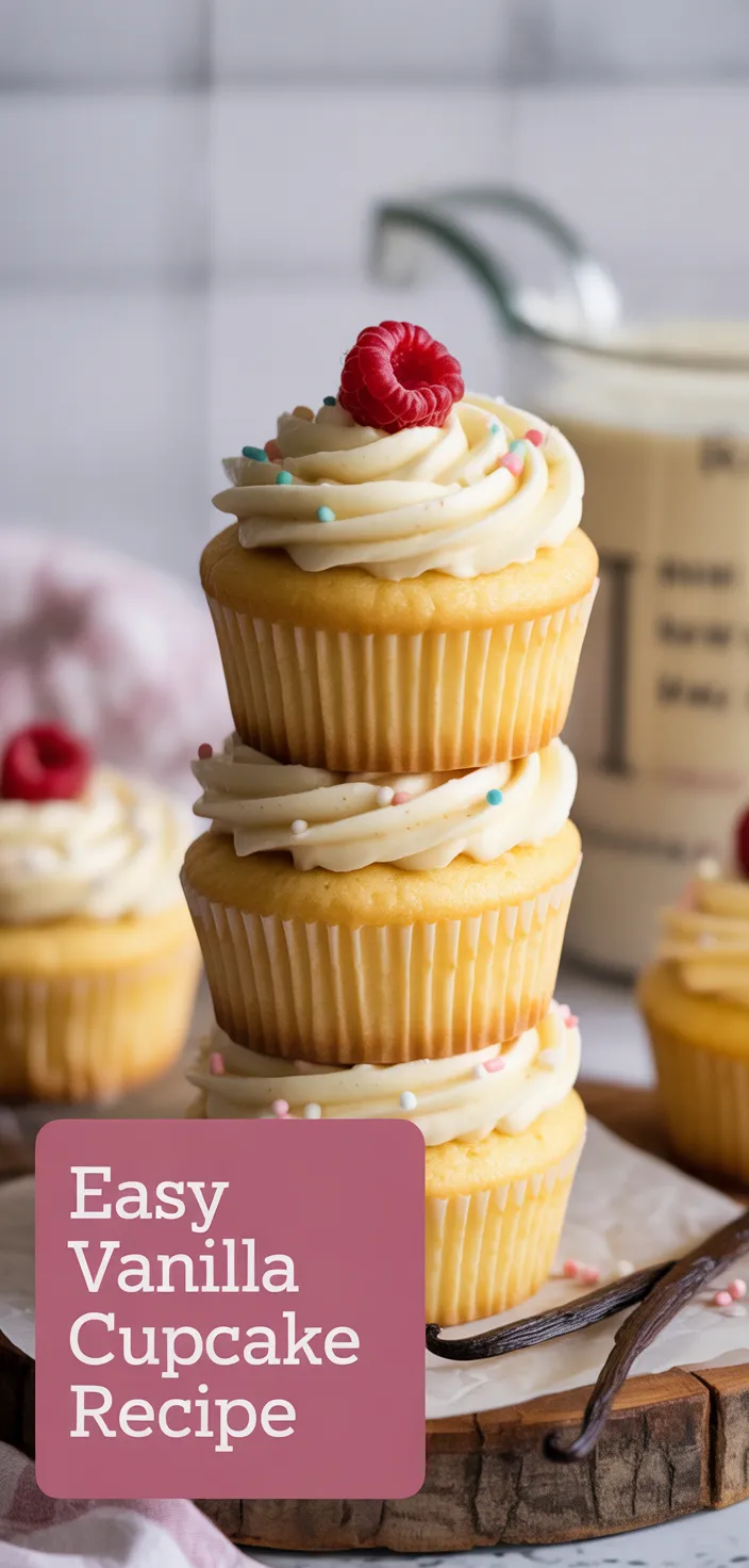A photo of Easy Vanilla Cupcake Recipe