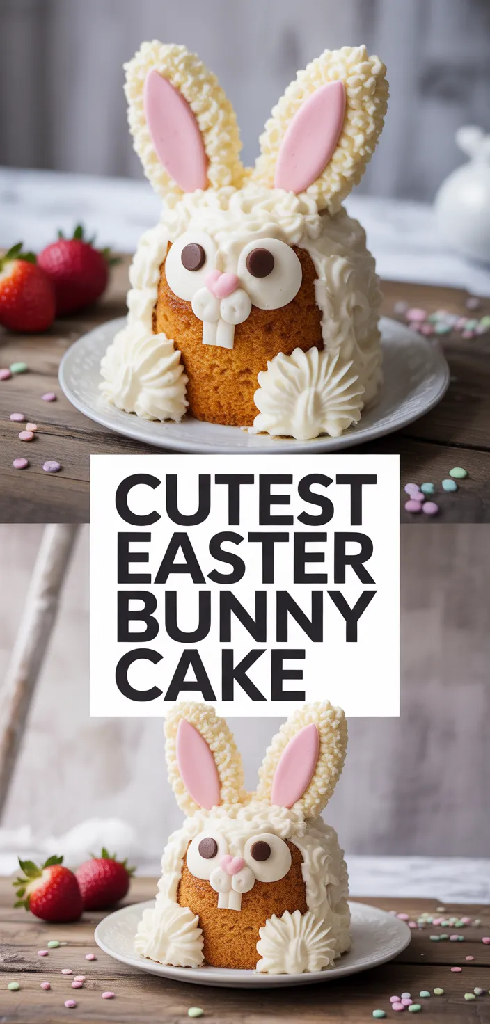 A photo of How To Make The Cutest Easter Bunny Cake Ever Recipe