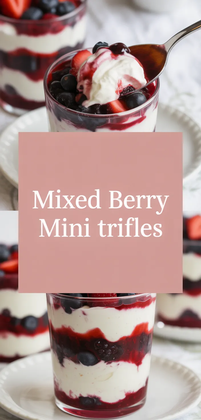 A photo of Mixed Berry Mini Trifles Recipe