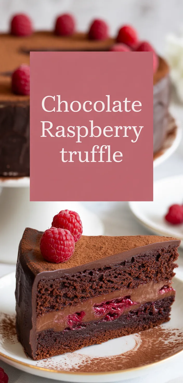 A photo of Perfect Chocolate Raspberry Truffle Cake Recipe For Every Occasion