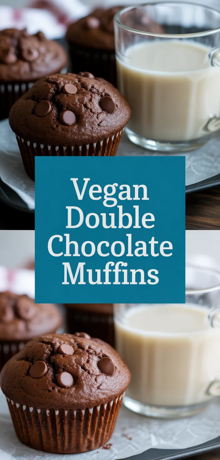 A photo of Vegan Double Chocolate Muffins Recipe