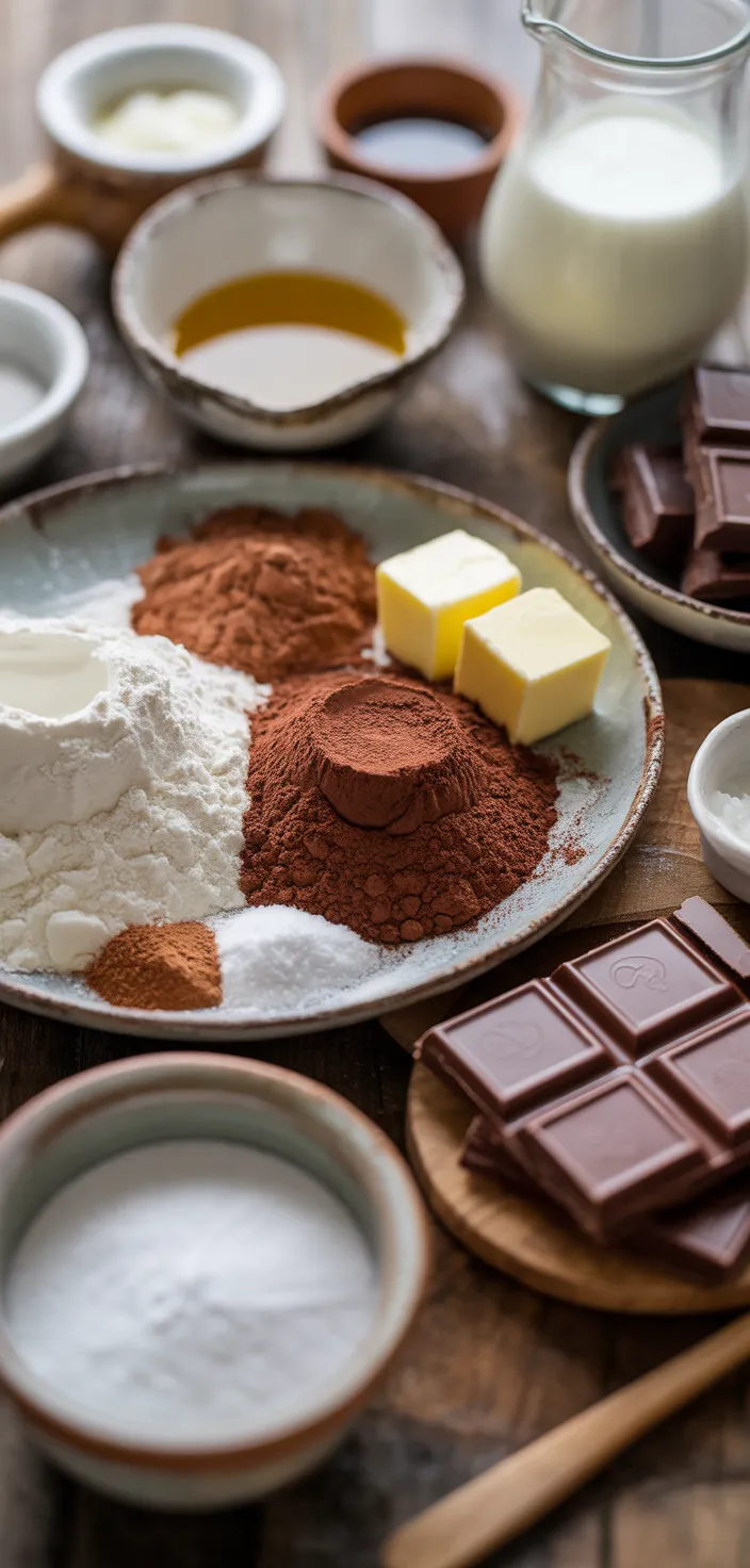 Ingredients photo for Eggless Chocolate Lava Cake  Recipe