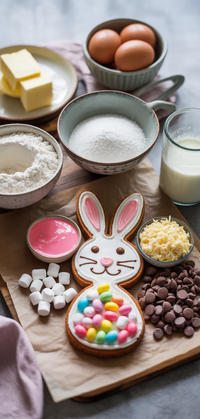 Ingredients photo for How To Make The Cutest Easter Bunny Cake Ever Recipe