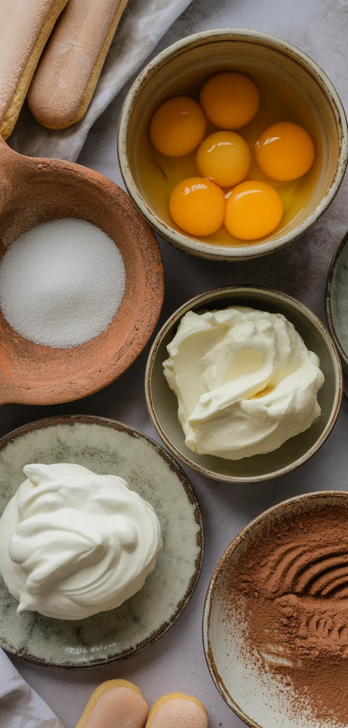 Ingredients photo for Joanna Gaines Authentic Italian Tiramisu Recipe