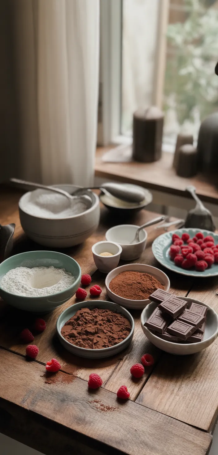 Ingredients photo for Perfect Chocolate Raspberry Truffle Cake Recipe For Every Occasion