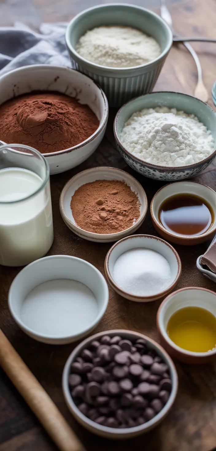 Ingredients photo for Vegan Double Chocolate Muffins Recipe