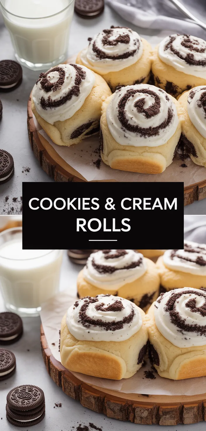 A photo of Cookies And Cream Rolls (cinnamon Roll Varation) Recipe