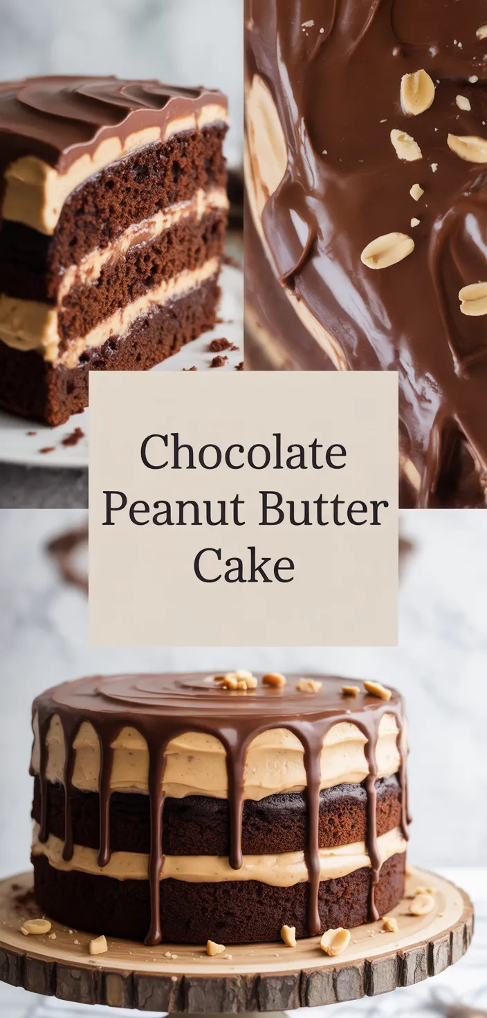 A photo of Extra Moist And Rich Chocolate Peanut Butter Cake Recipe