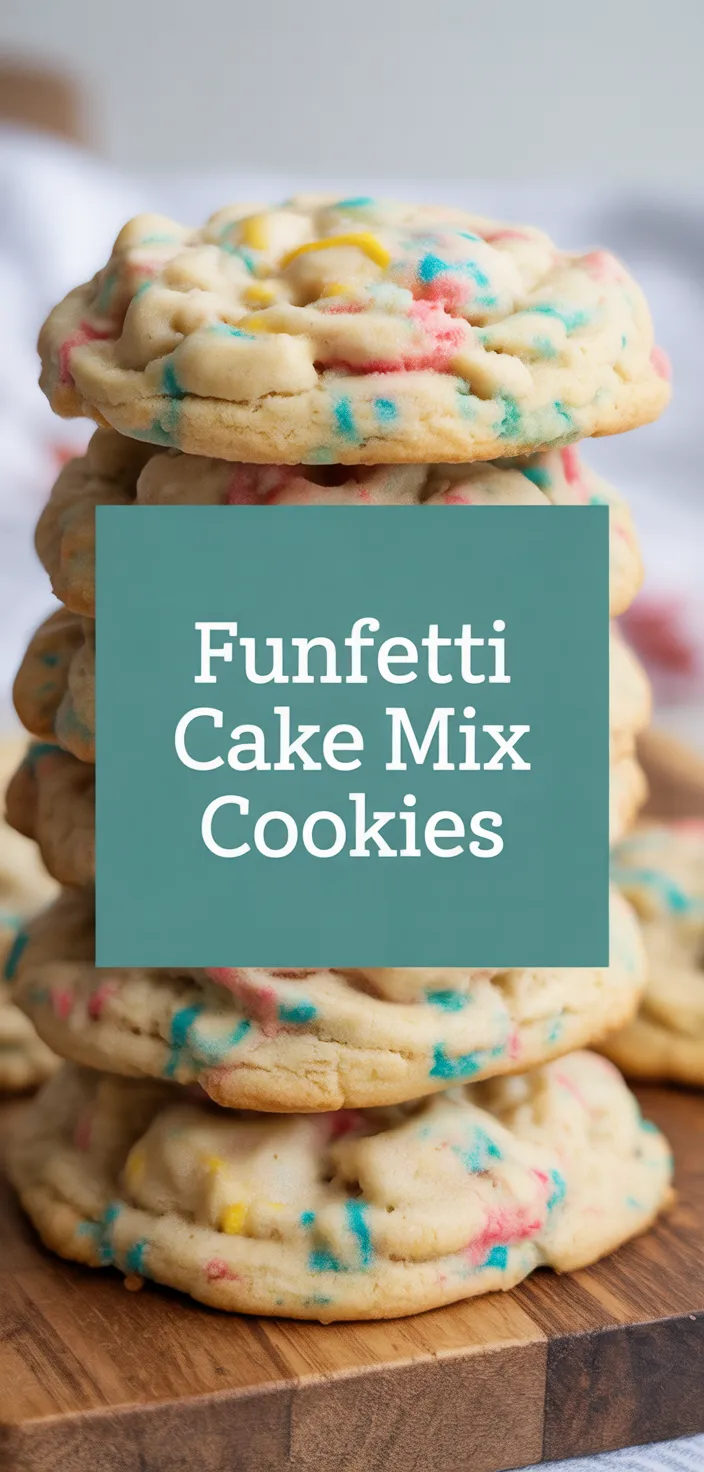 A photo of Funfetti Cake Mix Cookies Recipe
