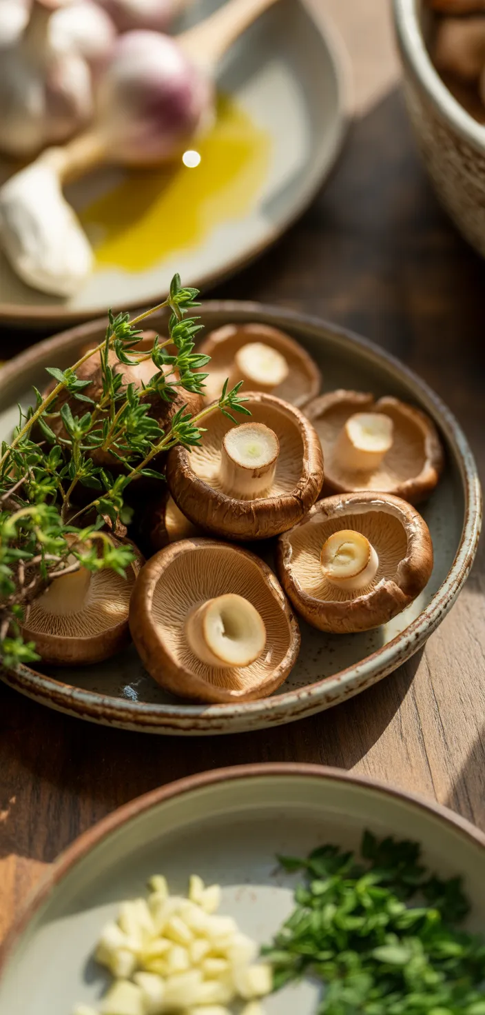 Ingredients photo for Garlic Butter Mushrooms (Christmas Recipe & Thanksgiving Recipe)