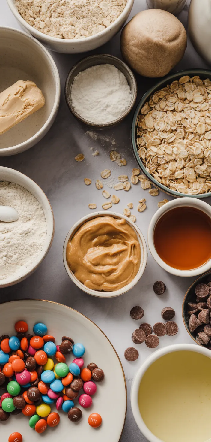 Ingredients photo for Monster Cookie Protein Bars Recipe