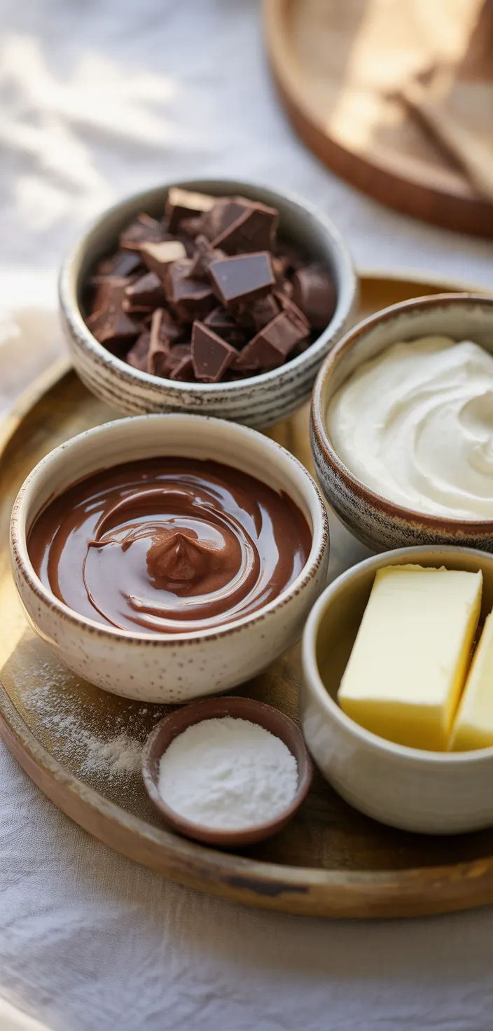 Ingredients photo for Whipped Chocolate Ganache Frosting Recipe