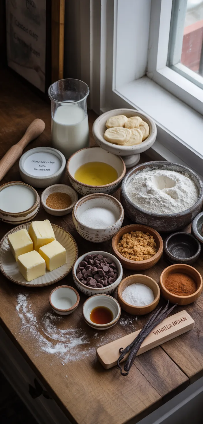 Ingredients photo for Chocolate Chip Cookie Rolls Recipe
