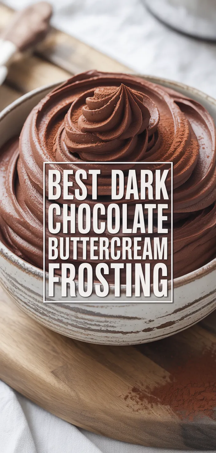 A photo of Best Dark Chocolate Buttercream Frosting Recipe