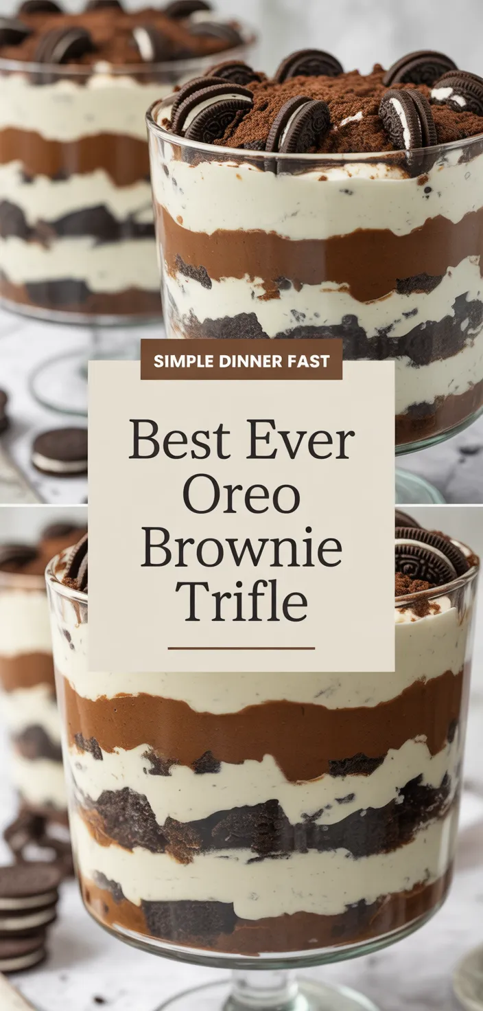 A photo of Best Ever Oreo Brownie Trifle Recipe
