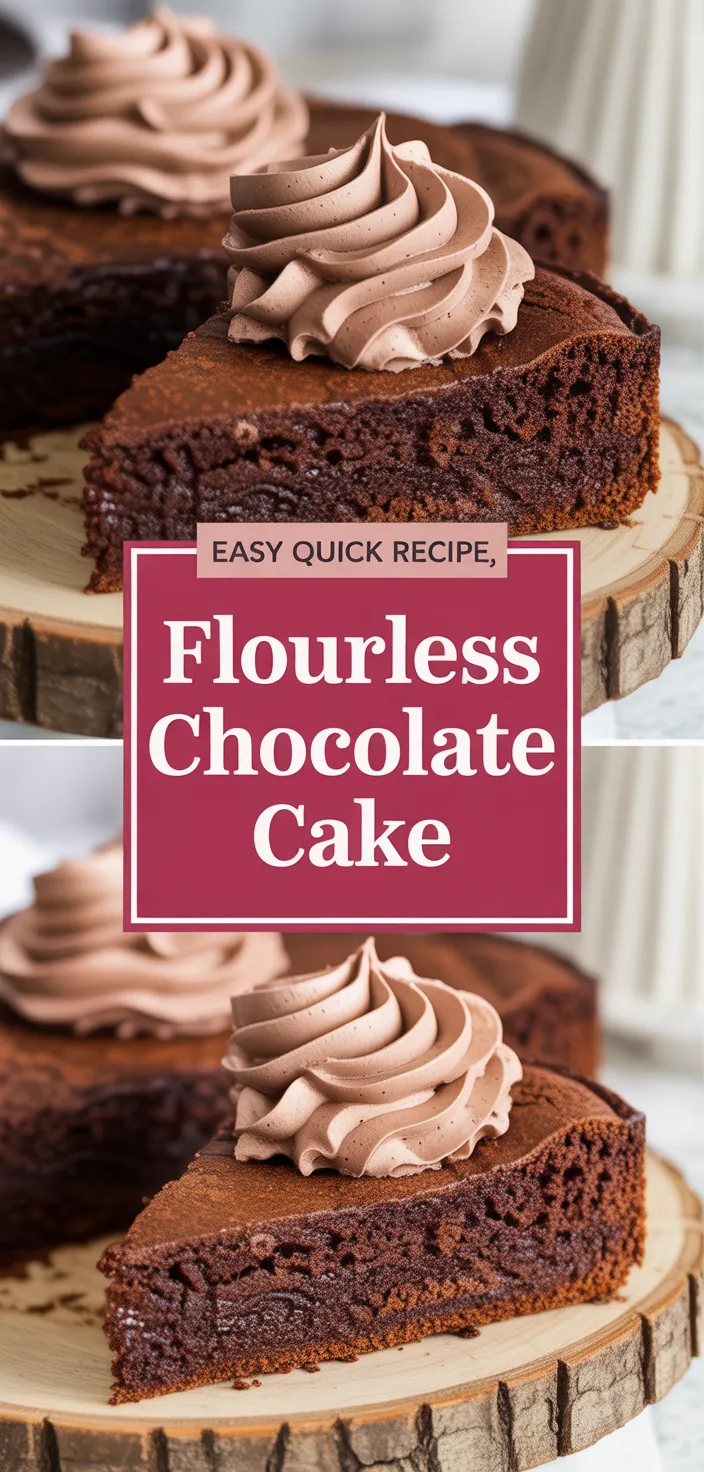 A photo of Flourless Chocolate Cake + Mocha Whipped Cream (Gluten Free) Recipe