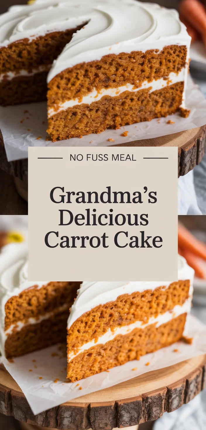 A photo of Grandma's Delicious Carrot Cake Recipe