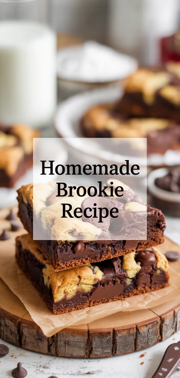 A photo of HOMEMADE BROOKIE RECIPE Recipe