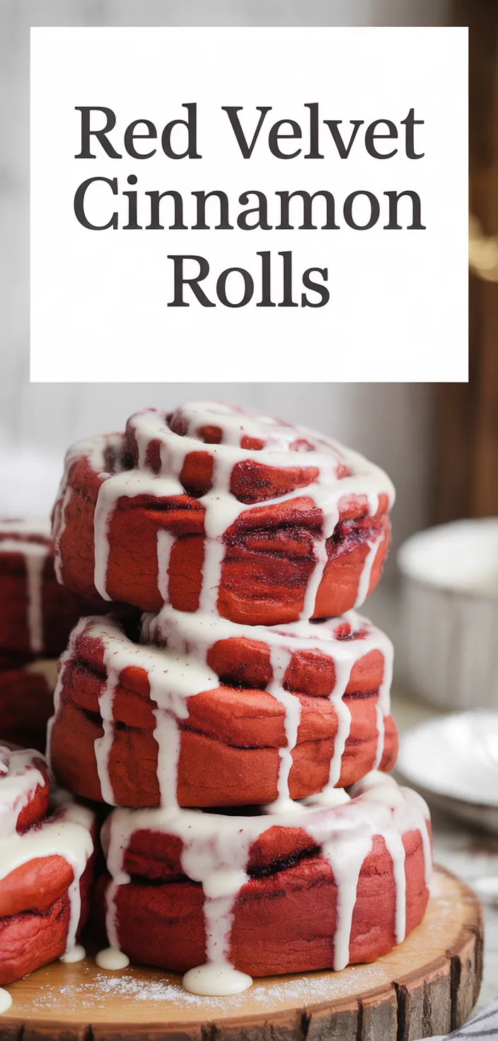 A photo of Irresistible Red Velvet Cinnamon Rolls Recipe