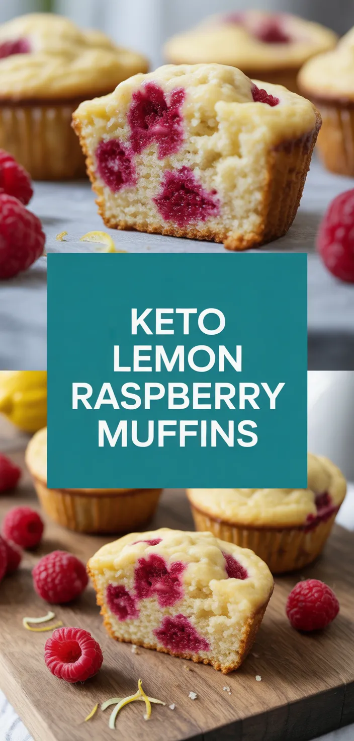 A photo of Keto Lemon Raspberry Muffins Recipe