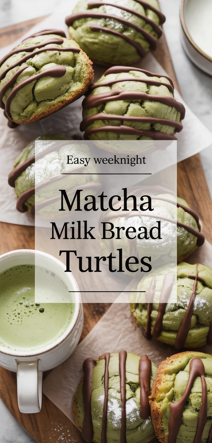 A photo of MATCHA MILK BREAD TURTLES Recipe