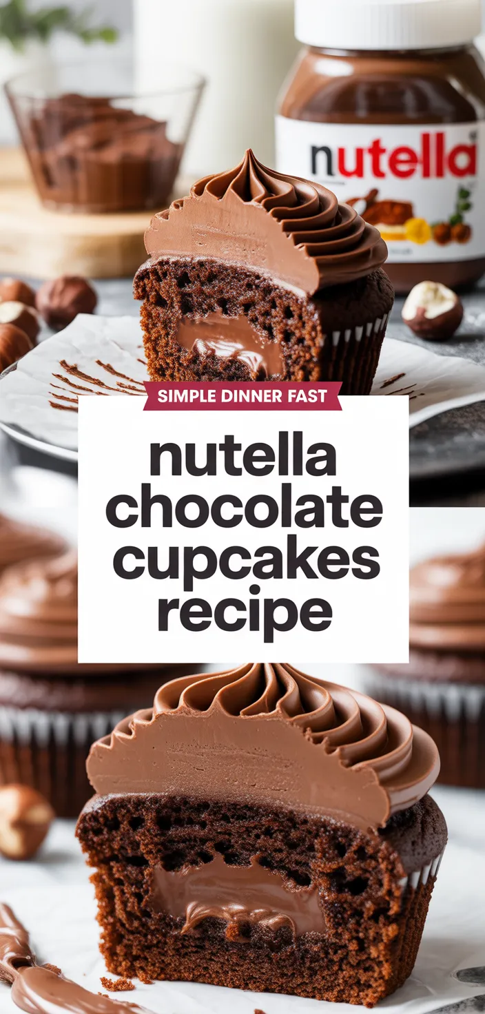 A photo of Nutella Chocolate Cupcakes Recipe