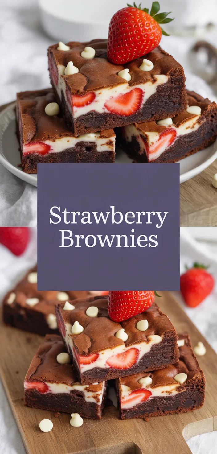 A photo of Strawberry Brownies Recipe